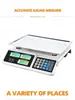 Balança de Preços para Comércio Exterior Inglês Transfronteiriça Acs-40Kg Balança de Mercado 30Kg/40Kg Display Digital Balança Eletrônica de Preços