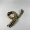 Corda de Cânhamo de Três Fios, 2mm de Espessura, Amarela, com Fivela de Metal em Ambas as Pontas, Usada para Embalagem e Aplicações na Cadeia de Suprimentos