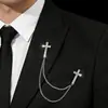 Moda Coreana Retro a la Moda Estilo Universitario Estilo Marino Corona Cruz Aleación Broche Insignias para Hombres y Mujeres Insignias Pines