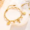 Pulseira Redonda de Aço Titânio Personalizada Hip-hop Marca Quente Feminina Letra Celebridade da Internet Ins Estilo Frio Pulseira para Namorada Estudante