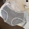 8956 Crema Curativa Estilo Amigable con la Piel Algodón Puro Desnudo Cintura Media Ropa Interior para Niñas Algodón Puro Entrepierna Calzones de Cadera para Mujer