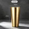 Taza de acero inoxidable 304 de Amazon transfronteriza, taza de cerveza estilo ins, taza para jugo y bebidas frías, vaso de agua de una sola capa para camping