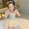 Traje de baño de niña sirena, bonito traje de baño para bebé, nuevo estilo 2023, vestido de princesa para niña, traje de baño de verano para niña.
