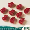 Cuentas Sueltas de Cinabrio Rojo de Alto Contenido Natural Materiales Hechos a Mano para DIY con Cuentas para el Año del Caballo Mineral Original Oro Púrpura Arena Imperial Pequeños Accesorios