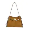 Bolso de hombro tipo cubo retro transfronterizo para mujer, nueva moda de otoño, bolso cruzado versátil de hombro único mate para ir al trabajo