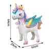 Globo de aluminio de unicornio de dibujos animados 3d tridimensional caballo arcoíris película de aluminio globo de papel de aluminio decoración para fiesta de cumpleaños infantil