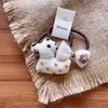Lindo Anillo de Pelo de Animales Oscuros de Tela de Algodón Grande para Niños Par de Cuerdas para el Cabello Grandes Bordadas para Niñas