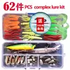 Set de señuelos de pesca transfronterizos, set de señuelos artificiales, set completo de aparejos de pesca con señuelo suave de lentejuelas, Amazon TEMU AliExpress