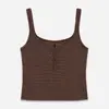 Camisola de Algodón Acanalado Puro Deseo con Botones y Almohadillas en el Pecho para Mujer, Otoño Temprano 2026, Se Puede Usar como Ropa Interior o Exterior