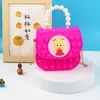 Bolso Bandolera Vanguardia para Hombro Niños Bandolera Bolso de Mano Perla Burbuja Bolso Bandolera de Silicona para Hombro Bolso Gelatina
