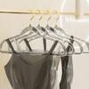 Percha transparente gruesa antideslizante sin costuras para colgar ropa, tendedero doméstico, soporte de ropa para adultos, colgador de ropa de plástico al por mayor