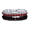 Joyería de Boda Europea y Americana Pulsera multicolor de múltiples capas con diamantes completos diamante brillante estilo Chanel brazalete abierto romano con pedrería B3178