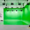 Estudio de Pantalla Verde Sala de Transmisión en Vivo Estudio de Fotografía Publicitaria Pintura Estudio de Video Comercial Módulo de Molde Pintura Mate