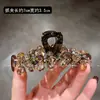 Presilha de Cabelo de Cristal Cor Champagne Estilo Light Luxury para Mulheres, High-End, Presilha de Tamanho Médio para Pouco Volume de Cabelo, Nova Presilha Tubarão para Prender Metade do Cabelo