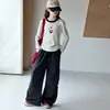 Conjunto de Roupa de Outono para Meninas 2026 Novo Estilo para Meninas Mais Velhas, Camiseta de Manga Longa, Calça Cargo Estilo Coreano Infantil, Roupas Casuais de Outono