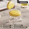 Taburete Pequeño Giratorio con Ruedas para Uso Doméstico, Taburete Bajo con Soporte Lumbar, Respaldo Acolchado Grueso Silencioso y Suave, Silla Pequeña con Ruedas para Movilidad y Estar Sentado Largo