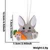 Decoraciones de Fiesta de Pascua de Amazon Colgante de Dibujo Animado de Conejo Zanahoria Huevo de Pascua Pollo Colgante de Tela Relleno