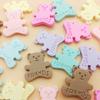 Oso de dibujos animados japonés y coreano resina plana accesorios de joyería accesorios para el cabello para niños material de anillo para el cabello accesorios para bricolaje venta al por mayor