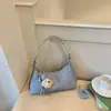 Bolso de Hombro Grande de Tela tipo Mezclilla Sintética, Relajado y Elegante, con Gran Capacidad, que se Puede Usar Cruzado, con un Ambiente Maduro y Elegante, Perfecto para Salidas Diarias y Versátil como Bolso de Hombro