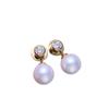 Accesorios DIY S925 Plata Esterlina Pendientes de Perlas Soporte Vacío Semiterminados Pendientes Divididos Pendientes Soporte de Plata Usar Más 7-12