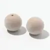 Miçangas Redondas Flocadas com Furo Reto Coloridas como Macaron de Inverno, Miçangas Aveludadas Fofas, Miçangas Soltas, Acessórios para Joias DIY