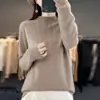 Indústria Pesada Strass Hot-fix Tamanho Plus Camada Base Top Suéter Feminino 2026 Outono/Inverno Nova Chegada Ajuste Solto Gola Meia-Alta Tricô Top Feminino