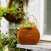 Bolso de Mano Nuevo Oxidado Transfronterizo Cesta de Flores Cesta de Flores Decorativa para Exteriores Bolso de Mano Artificial Cesta de Flores