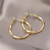 Aretes de Aguja Plateada para Mujer, Lujo Accesible, Aretes de Gama Alta, Aretes de Nicho, No se Desvanecen, Aros Lisos Exagerados para Rostros Cuadrados y Redondos