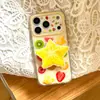 Funda para Teléfono Móvil Estilo Coreano Ins con Lunares y Frutas Tropicales Adecuada para Apple 17Promax Iphone16 Linda 15P con Soporte