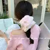 Pañuelo Cuadrado de Encaje a Cuadros Estilo Coreano para el Cabello, Lazo para el Cabello, Diadema Cuadrada Estilo Coreano para Peinados de Moño