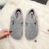 Personalizado ~ A267 Huiedong Yixin Da Zapatos de Algodón Forrados de Polar Cálido con Zapatillas de Aumento Interior Zapatos Birkenstock Perezosos para el Dedo Gordo