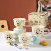 Taza de Agua Creativa Linda para el Hogar Copa de Vino Taza de Dibujos Animados Taza de Leche Estilo Ins Taza de Cerámica de Aspecto Elegante Pareja