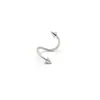 Piercing labial de aço inoxidável em forma de S com cone pontiagudo de cabeça dupla, joia de piercing com gancho curvo espiral, piercing de sobrancelha, piercing de nariz, joia multiuso em estoque
