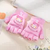Guantes Calientes de Pollo de Dibujos Animados para Bebé Otoño e Invierno A prueba de Frío Engrosados Lindos para Niños y Niñas de Cinco Dedos Medio Dedo Tapa Abatible