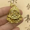 Pingente Maitreya Buda em Liga Eletrogalvanizada Personalizado Dominador e Seguro Pingente Guanyin Banhado a Ouro Acessórios de Joalheria para Colar DIY