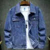 Nova Jaqueta Jeans Casual de Primavera e Outono para Homens, Tendência Versátil Fashionável Solta Casual Manga Longa Jaqueta de Trabalho