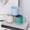 Tazas de Cerámica para Comercio Exterior con Diseños de Logo Personalizados, Vasos de Agua Creativos Simples de Color Sólido Transfronterizos, Tazas al por Mayor