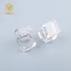 Caja Cuadrada Monocromática para Sombras de Ojos Bálsamo Sólido Rubor Portátil Iluminador Material de Empaque del Fabricante Cristal Transparente Mini Cubito de Hielo Pequeño