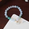 Pulseira Tianshan Verde Natural de 8MM Fonte de Sal Bolsa de Dinheiro Xiangyun Bodhi Lucky Cat Cordão de Mão Flor Nova Cordão de Mão Chinês