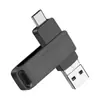 Memoria USB para Teléfono Móvil Multi-Interfaz con Capacidad Ampliable de 128 GB, Memoria USB Metálica 3 en 1 Multi-Puerto, Memoria USB Regalo para Oficina y Estudiantes