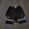Pantalones Cortos Deportivos de Tres Puntos a la Rodilla Solo Fitness Doble Capa Falso Dos Piezas Anti-Exposición Pantalones de Entrenamiento de Verano Baloncesto Americano