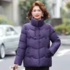 Nueva Chaqueta de Algodón de Invierno para Mujeres de Mediana Edad y Mayores, Cuello Alto, Engrosada, Ropa de Algodón Holgada, Abrigo Cálido para Mamá, Elegante Abrigo de Algodón