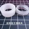Pegamento de Cristal Pulsera Ultra Ancha Molde de Silicona Joyería Hecha a Mano DIY Flor Seca Resina Modelo de Pulsera Ultra Ancha