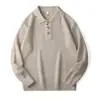 Suéter de malha pesado com gola polo, estilo old money, para outono e inverno, masculino, bege, estilo casual, top com visual sofisticado e maduro