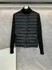 Chaqueta con capucha de punto patchwork bordado M Mengjia para hombre, cálida, moderna, ajustada, casual
