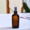 Botella Cuadrada de Spray Marrón para Aceite Esencial Esencia Botella Vacía Spray a Presión Botella Cosmética a Prueba de Luz Botella Recargable Tamaño Viaje