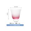 Vaso de agua de vidrio degradado de color caramelo, vaso de alto valor de color para niña, vaso de leche para el hogar, vaso de jugo, vaso de cóctel de boca ancha