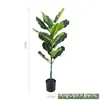 Venta al por mayor Spot hoja de piano simulación nórdica verde Banyan planta en maceta decoración de sala de estar piso adornos de plantas artificiales ventas directas de fábrica