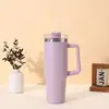 Taza de Coche Grande de 40 oz con Asa para Viaje, Acero Inoxidable 304, Montaje en Coche, Conservación Fría, Vaso de Hielo con Popote, Vaso de Agua Aislado
