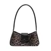 Bolso de Nueva Textura Mate Moda Casual Estampado de Leopardo Estilo Coreano Bolso de Hombro 2025 Color Sólido Retro Moderno Bolso de Axila